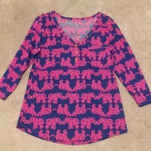 Lilly Pulitzer pack your trunk palmetto top NWT